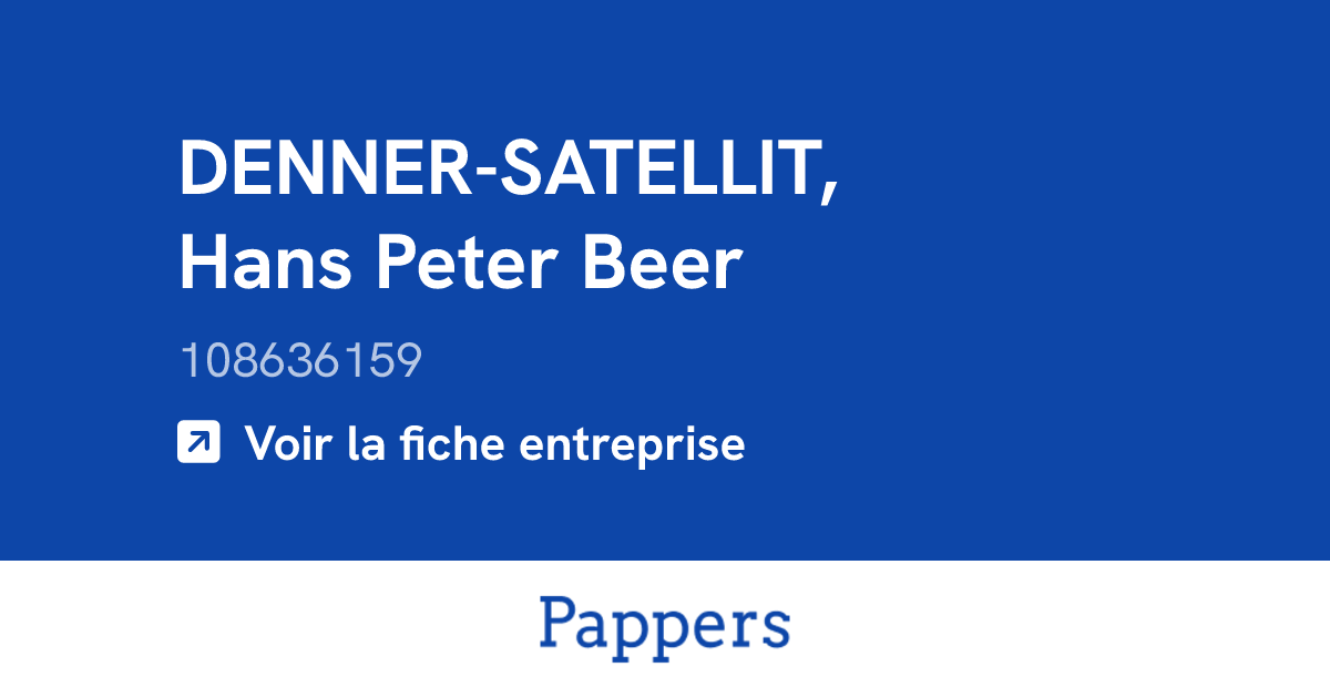 DENNER-SATELLIT, Hans Peter Beer (108636159) : Chiffre d'affaires ...