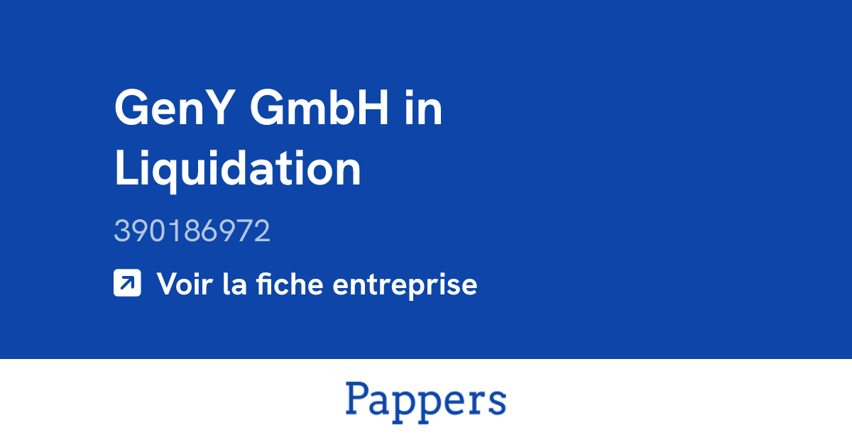 GenY GmbH in Liquidation (390186972) : Umsatz & Geschäftsführer