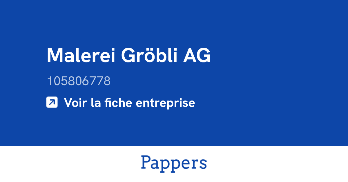 Malerei Gröbli AG (105806778) : Chiffre d'affaires & dirigeants