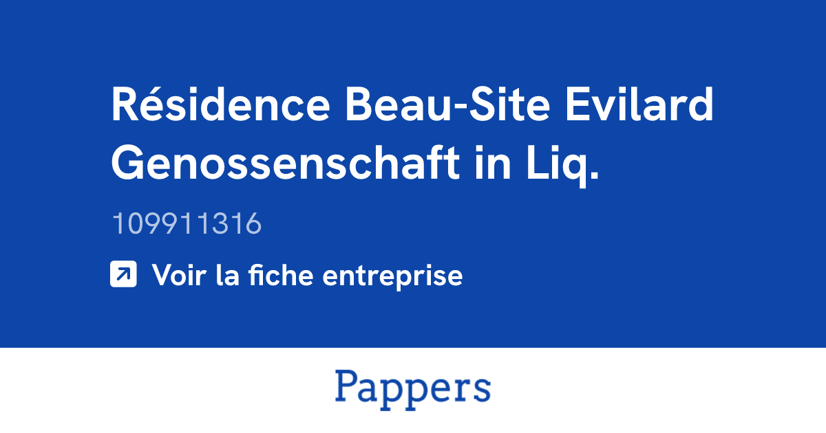Résidence Beau-Site Evilard Genossenschaft in Liq. (109911316) : Umsatz ...