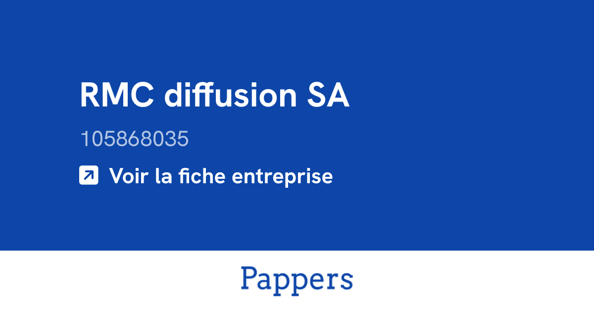 RMC diffusion SA (105868035) : Turnover & managers