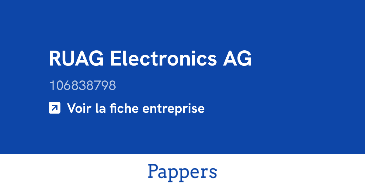RUAG Electronics AG (106838798) : Umsatz & Geschäftsführer
